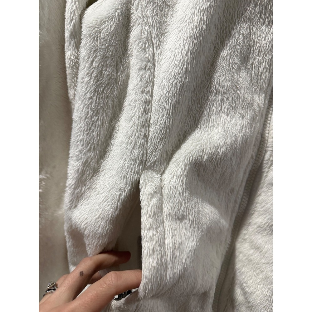 The North Face Osito Fleece Jacket Womens Small White Full Zip High Pile Soft - Picture 8 of 13